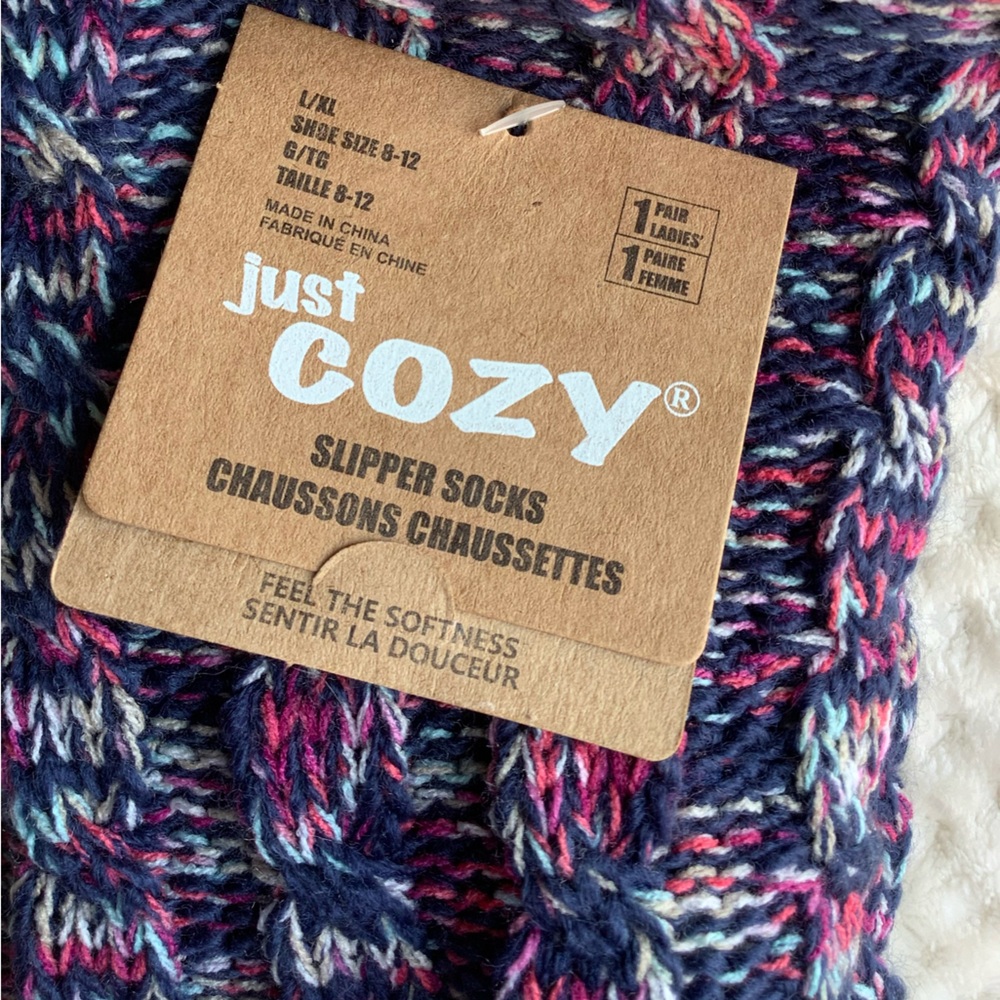 Just Cozy Purple and Pink Cozy Boot Slippers New With Tags NWT - Picture 3 of 5